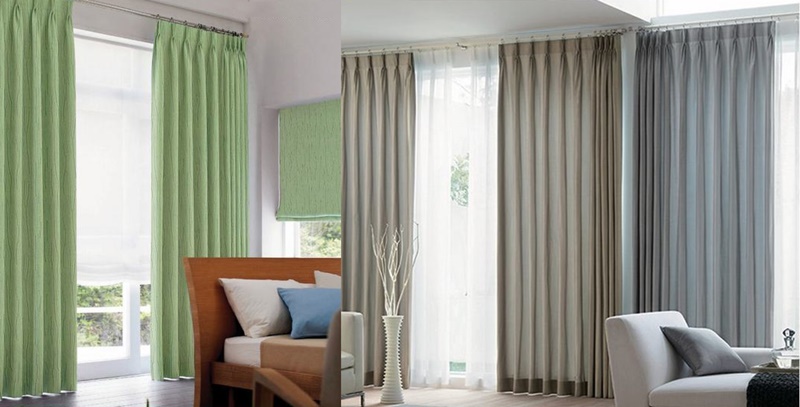 curtain pleated