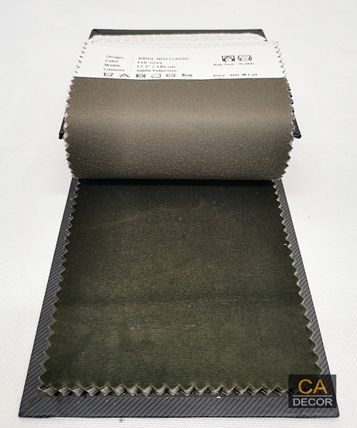 ผ้ากำมะหยี่สีเทาเข้ม dark grey
