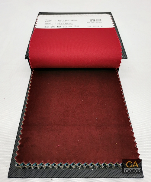 ผ้ากำมะหยี่สีเลือดนก maroon