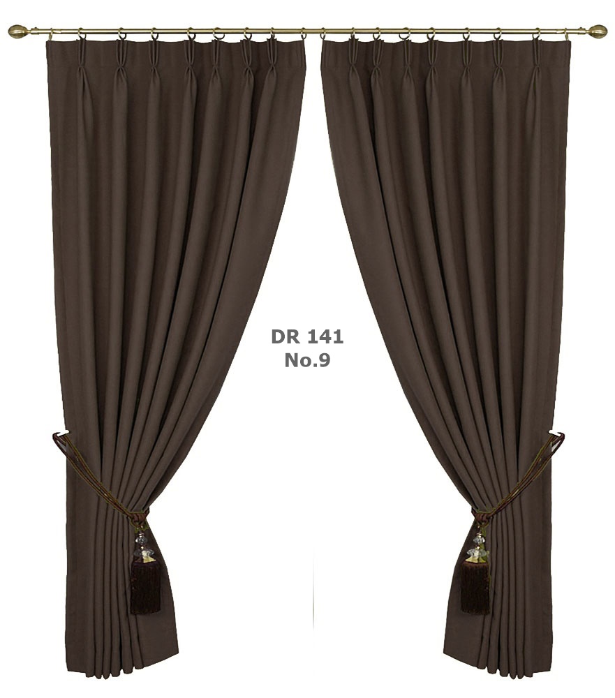 dark brown door curtains