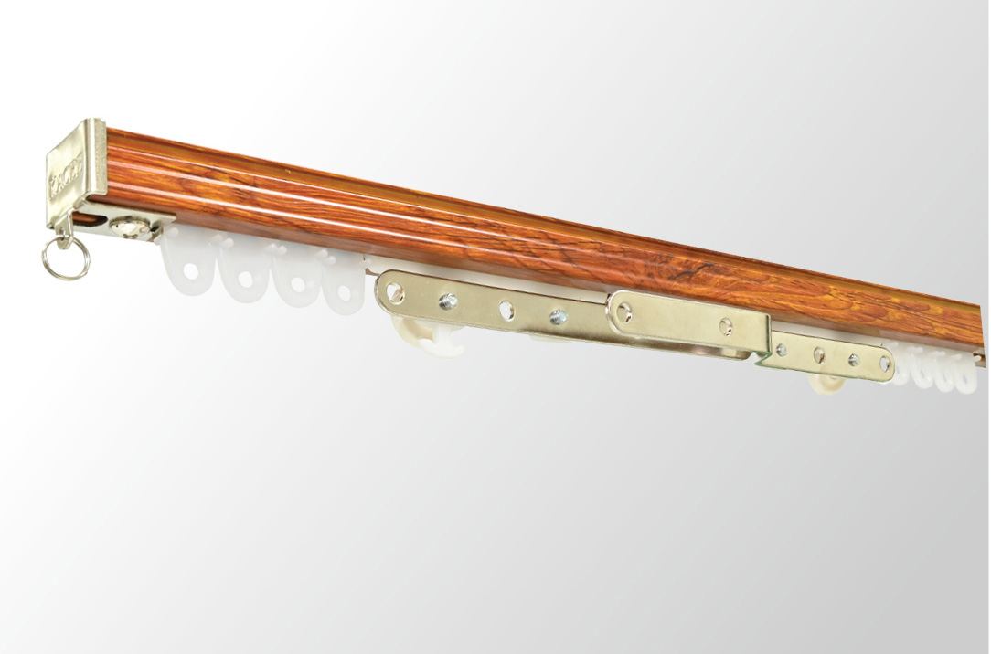 M rail, hand assembled, wood grain color