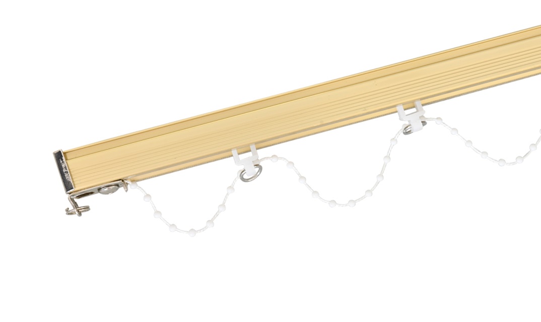 Golden curtain rails