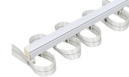 Curtain rod with white tape