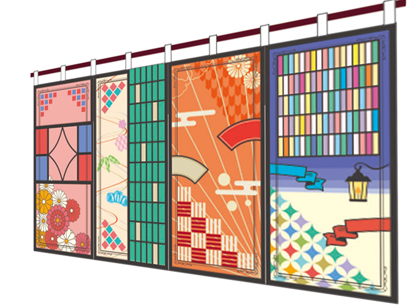 Make a Japanese style curtain.